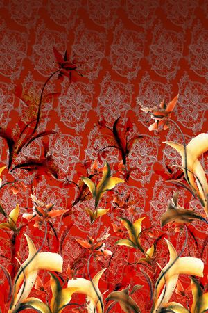 花卉印花华亿平台图片