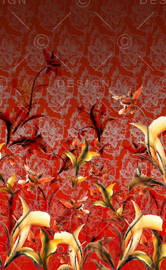 花卉印花华亿平台图片