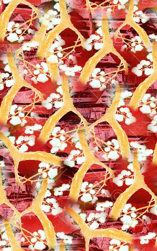 水彩花卉印花华亿平台图片