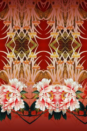 花卉印花华亿平台图片