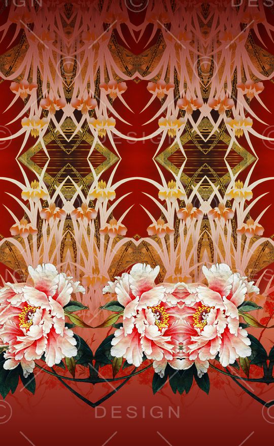 花卉印花华亿平台图片