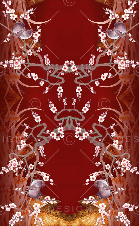 花卉印花华亿平台图片