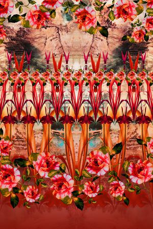 花卉印花华亿平台图片