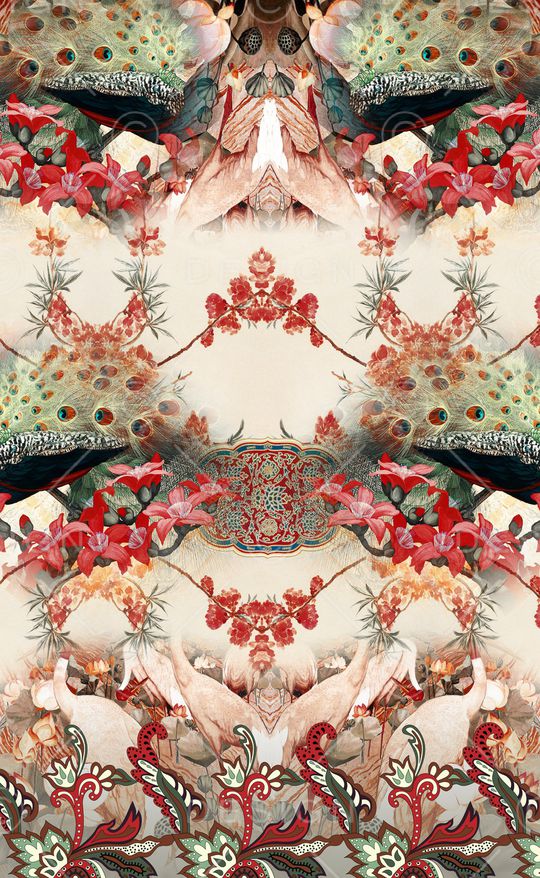 花卉印花华亿平台图片