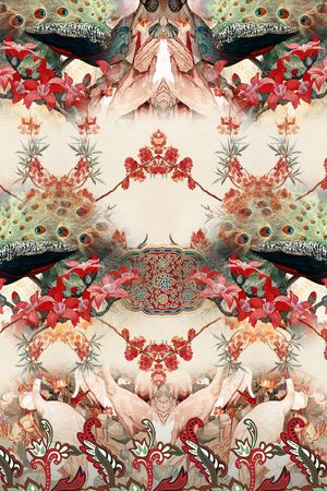 花卉印花华亿平台图片