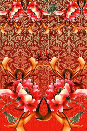 花卉印花华亿平台图片