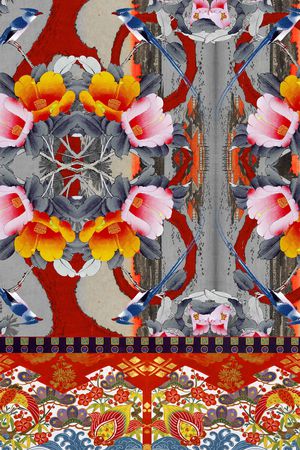 花卉印花华亿平台图片