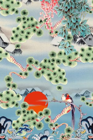 花卉印花华亿平台图片