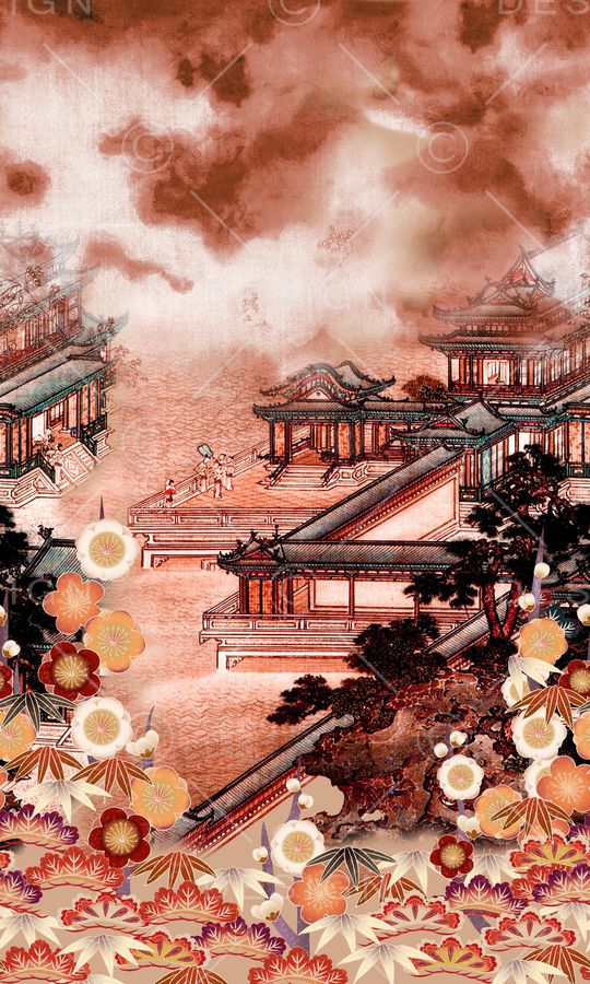 花卉印花华亿平台图片