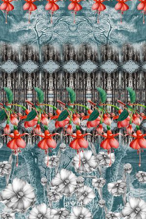 花卉印花华亿平台图片