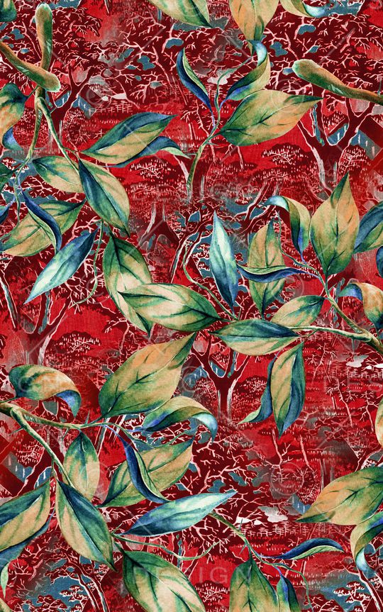 水彩花卉印花华亿平台图片