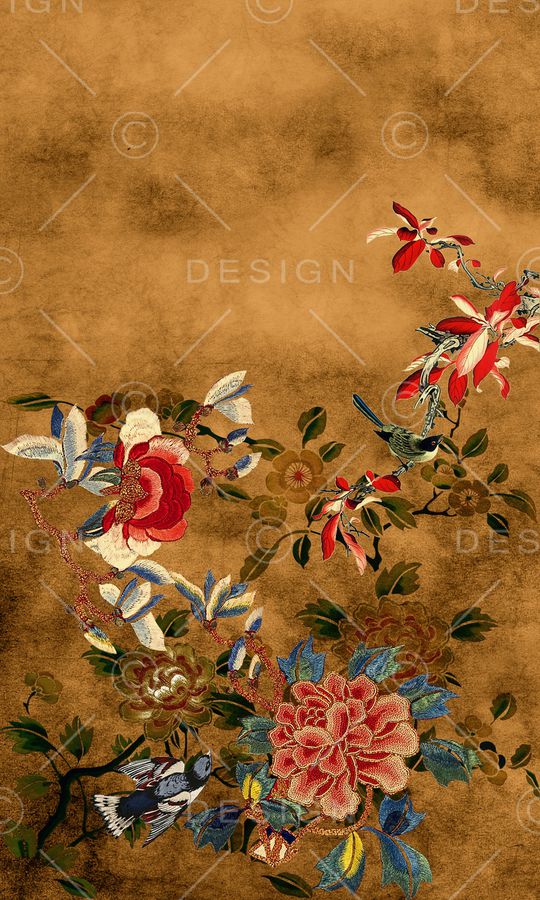 花卉印花华亿平台图片