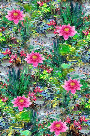 花卉印花华亿平台图片