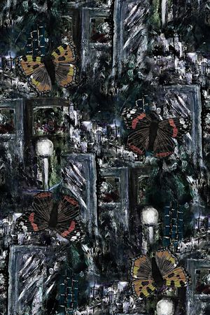 蝴蝶印花华亿平台图片