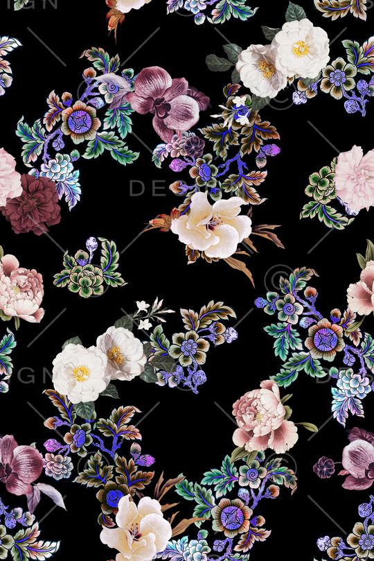 花卉印花华亿平台图片