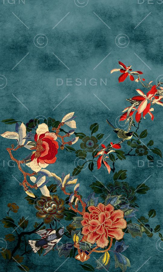 花卉印花华亿平台图片