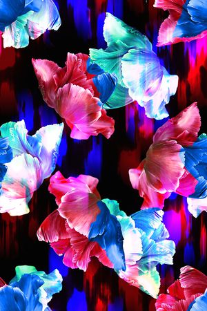 花卉印花华亿平台图片