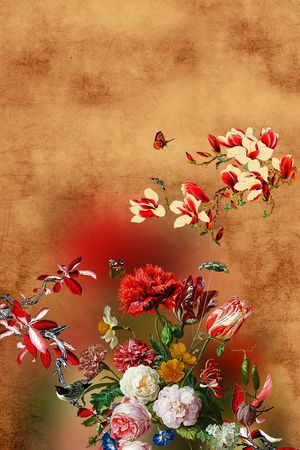 玉兰花印花华亿平台图片