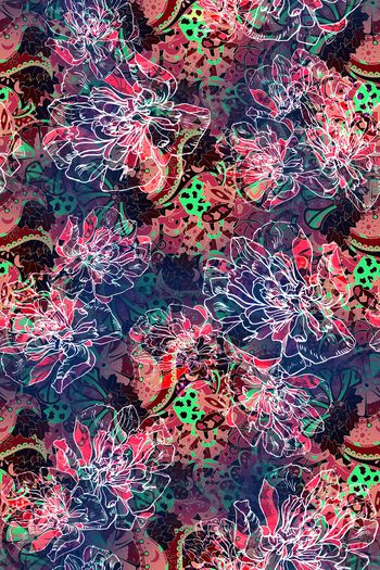 924592-抽象花卉佩斯利底纹