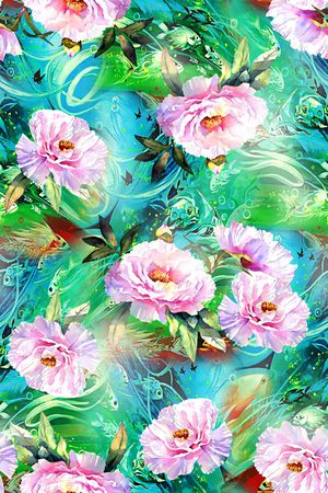 花卉印花华亿平台图片