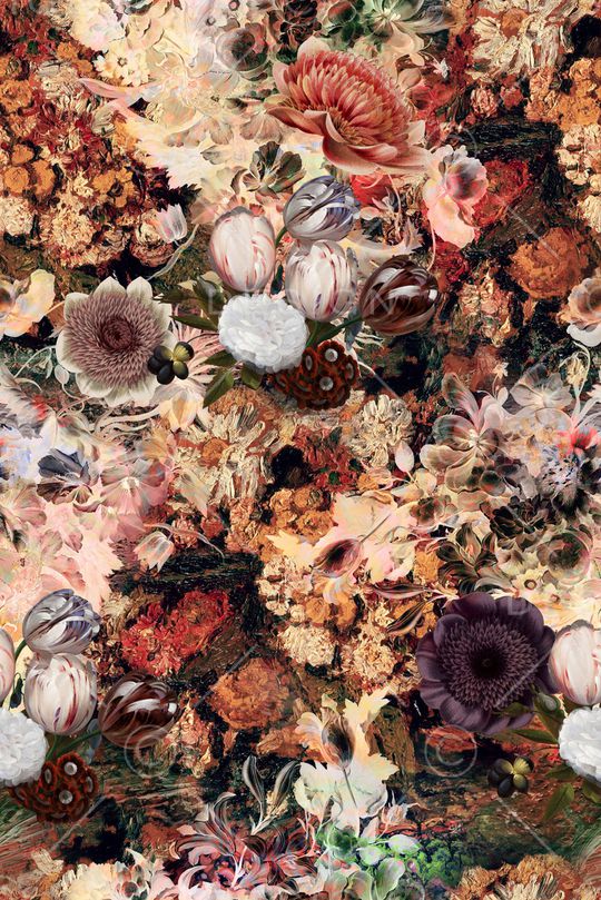 花卉印花华亿平台图片