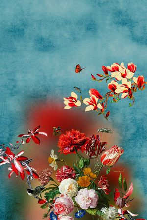 玉兰花印花华亿平台图片