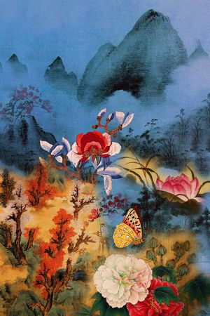 花卉印花华亿平台图片