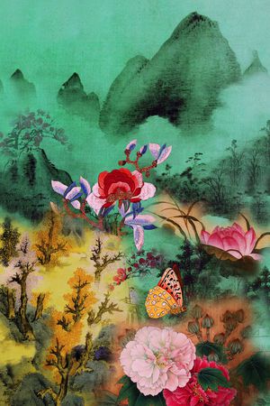 花卉印花华亿平台图片