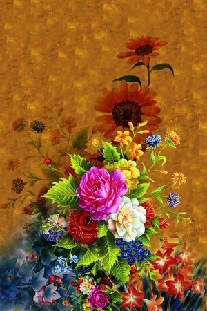 花卉印花华亿平台图片