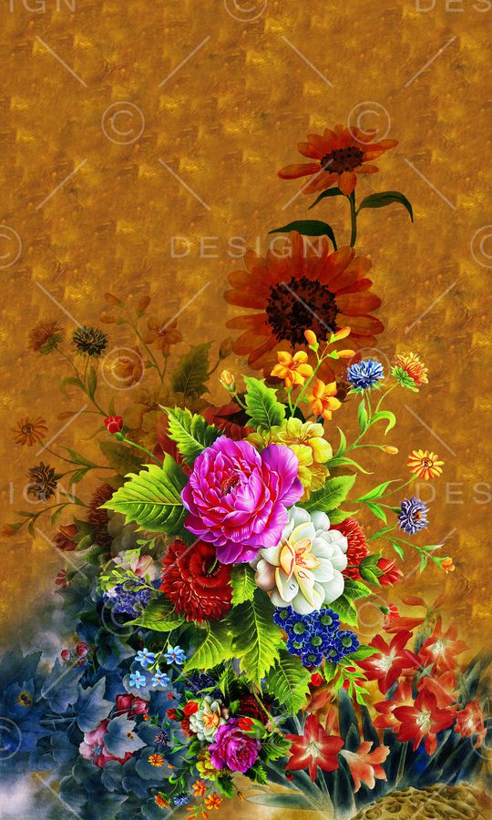 花卉印花华亿平台图片