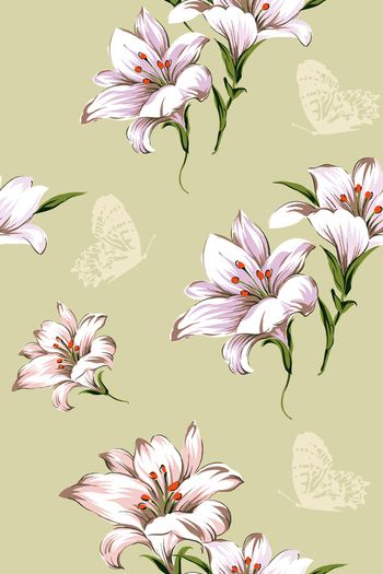 924649-百合与蝴蝶