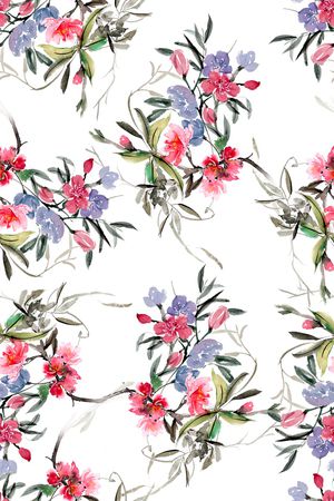 花卉印花华亿平台图片