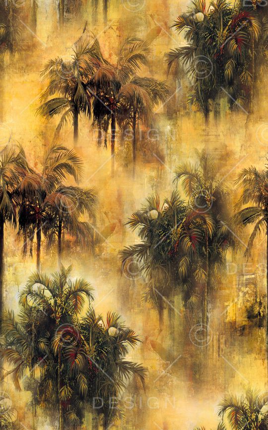 棕榈树印花华亿平台图片