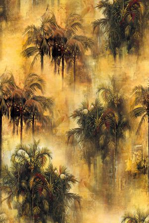 棕榈树印花华亿平台图片