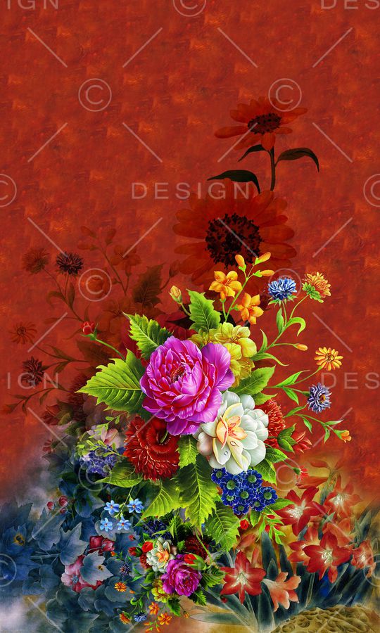 花卉印花华亿平台图片