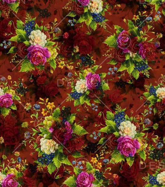 花卉印花华亿平台图片