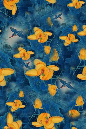 荷花印花华亿平台图片