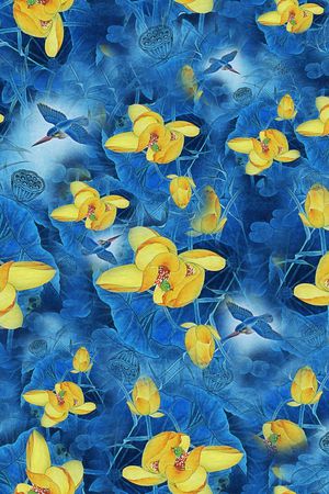 荷花印花华亿平台图片