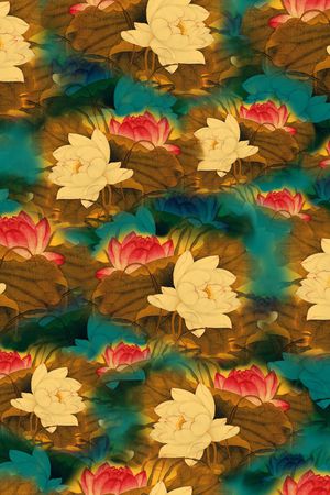 花卉印花华亿平台图片