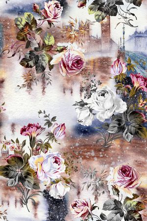 花卉印花华亿平台图片