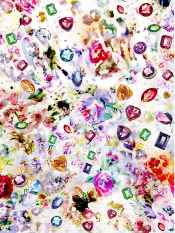 花卉印花华亿平台图片