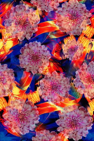 花卉印花华亿平台图片