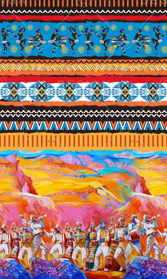 民族风印花华亿平台图片