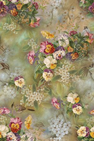 花卉印花华亿平台图片