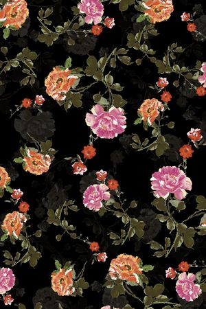 花卉印花华亿平台图片