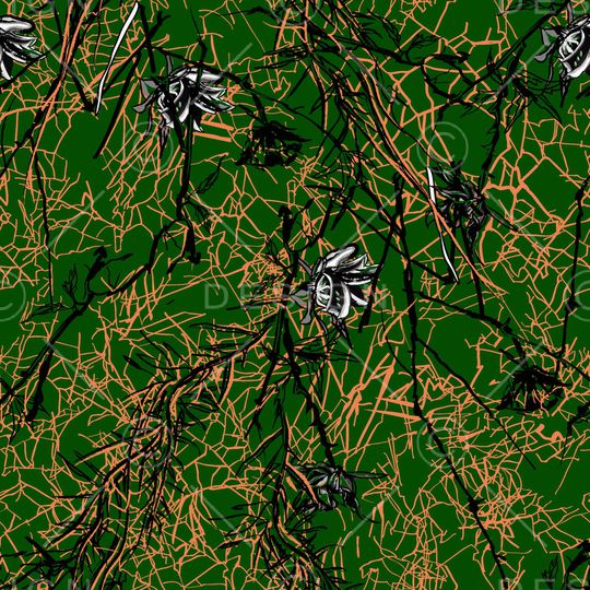 树枝印花华亿平台图片