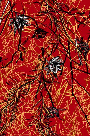 树枝印花华亿平台图片