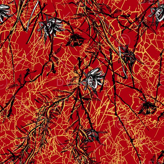 树枝印花华亿平台图片