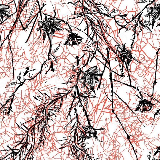 树枝印花华亿平台图片