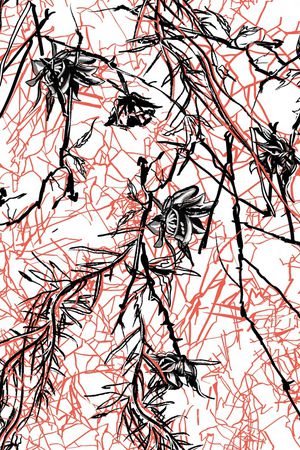 树枝印花华亿平台图片